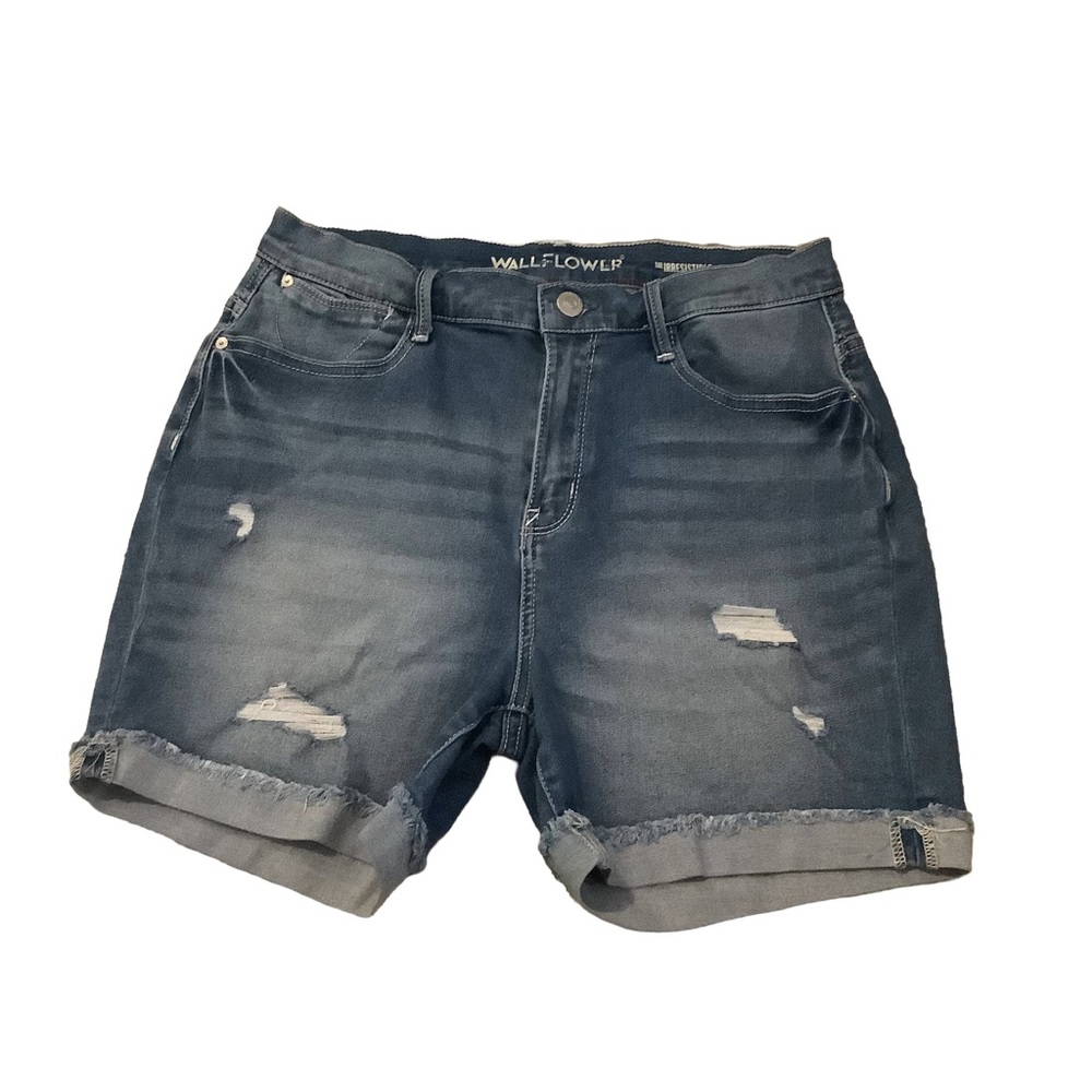 Wallflower Women's Dark Blue Jean Shorts